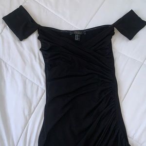 Black off the shoulder dress